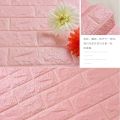 3D Brick Wall Stickers PE Foam High Self-Adhesive Wallpaper Peel and Stick 3D Art Wall Brick Room Panels for TV Walls, Sofa Background Wall Decor - Size 70 X 77 CM. 
