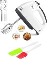 Electronic Scarlet Beater, Eslite Electric Hand Whisker Machine For Kitchen, Mini Portable Beater and Blender For Whipping Cream Eggs Cakes, Base 7 Speed Control, 2 Stainless Steel Beaters, 2 Dough Hooks, Oil Brush,. 