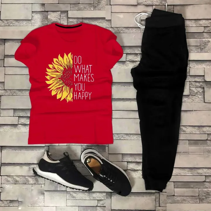 FLOWER%20Tracksuit%20for%20Girls%20&%20Women%20%20printed%20half%20Sleeve%20T-Shirt%20&%20Trouser%20for%20Summer%20Collection%20Elegant%20Trendy%20Wear%20-%20Image%203