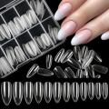 100pcs Almond Shape Transparent Color Artificial Nails Nails kit Acrylic Nails Transparent Artificial nail. 