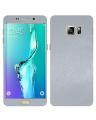 Samsung Galaxy S6 Edge  Silver Brushed Metal Texture Mobile Skin. 