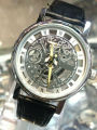 Skeleton Double Sided Glass Transparent Watch for Men - Stylish Analog Mens Watches. 