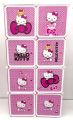 HELLO KITTY 8 Cubic DIY (Nylone) Plastic Baby Clothes Cabinet Space Saver Organizer / Baby cupboard and Baby Hanging Wardrobe - 8 Cubes Storage Cabinet & Wardrobe For Kids With Hanging Rod. 