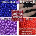 300 PCS TWO TONE SHADE CRYSTAL DIAMOND CUTS BEAD IN 5 DIFFERENT FINEST COLOURS, SIZE 8MM FOR CRAFT PROJECT DIY SEWING CRAFT SUPPLIES.   TWO TONE SHADE CRYSTAL DIAMOND CUTS BEADS.. 