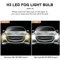 2X H3 Super Bright LED Headlight Fog Light Driving Lamp Bulb Kit 6000K White 100W. 