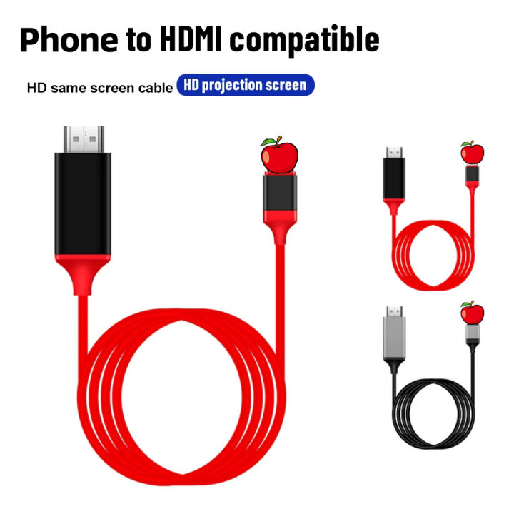 dne iPa to iPho TV/Monitor Connector to HD HDMI 2K 1080P Phone to Compatible Cable Sync Screen Connector Direct/Projector Suitable