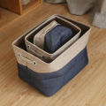 Nordic linen storage basket desktop sundries storage box cosmetics snack basket remote control storage WF1020. 