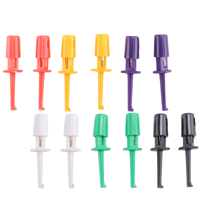 6-Color 12-Piece Test Probe Hook Mini IC Test Hook SMD Wire Kit