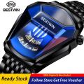 2022 BESTWIN Men Watches Luxury Brand Sport Military Watch Men Gold Stainless Steel Quartz Waterproof Wrist Watches Clock Gifts. 