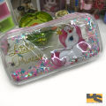 New Transparent Unicorn, Kuromi, melody, Glitter Zippered Pencil Case for Girls - High Capacity School Stationery Bag cute stationery for girls. 