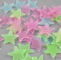 100PC Kids Bedroom Fluorescent Glow In The Dark Stars Glow Wall Stickers Stars Luminous luminous glow sticker. 