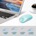 Wireless Keyboard Mouse Combo, cimetech Compact Full Size Wireless Keyboard and Mouse Set 2.4G Ultra-Thin Sleek Design for Windows, Computer, Desktop, PC, Notebook, Laptop - (Turqouise). 