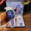 A68 Plus / A58 Women Smart Watch 2.2” Big Screen | Stylish Smart Watch for Girls with 3 Straps, Bracelet, Ring & Jewelry Set | Smart Watches for Women with Chain & Fitness Features. 