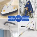 Techmanistan 360 Degree Rotatable Adjustable Cleaning Mop Wet and Dry Mop with 1 Extra Mop Cloth | Triangular Mop with Water Squeezing Function & Long Handle Microfiber Broom. 