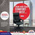 Boss Chair B-517 President High Back Double Ply Revolving Chair. 