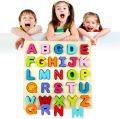 Wooden Alphabet ABC Board, Preschool Educational Montessori Toy Gift ABC Puzzle Board for Toddlers  Boys & Girls Educational Learning Letter. 