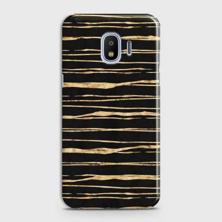 Samsung Grand Prime Pro Cover - SkinLee HQ Hard Case - Golden Black Strips - SKINLEE-474-1-226-139
