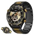 Js Ultimate2 1.53 Inch Bt Call Smart Watch Rdfit App With 2 Straps (silicone Strap/steel Belt) Gold Style. 