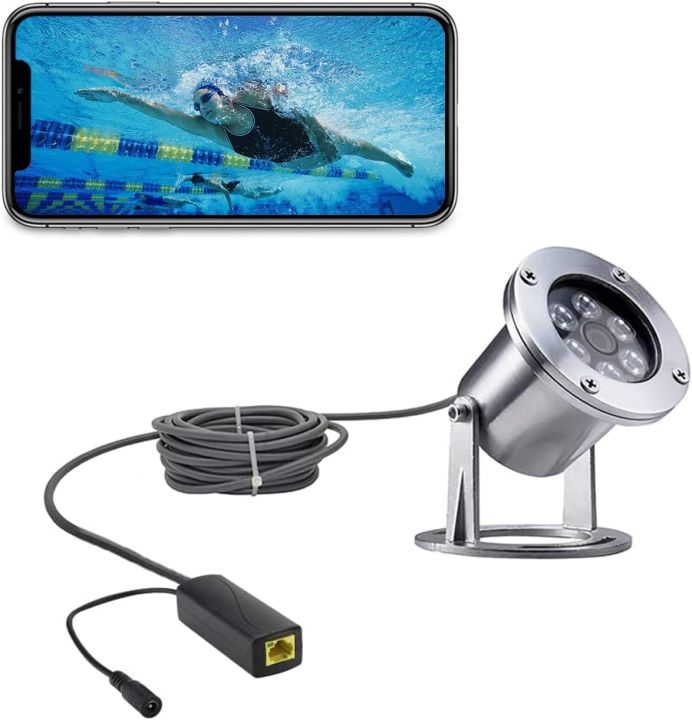 Barlus Underwater Cameras 304 Stainless Steel IP68 5MP 2592×1944 POE IP Camera 5m Cable Koi Pond Camera