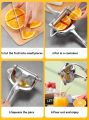 100% Original Aluminium Manual Juicer - Alloy Silver Heavy Duty Fruit Squeezer - Manual Orange Lemon Juicer Extractor. 