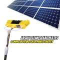 Solar Panel Cleaning Brush with Water System, 12 FT Adjustable non-magnetic STAINLESS STEEL Rod, Solar Panel Cleaning Brush and Outdoor Window Washing Brush. 
