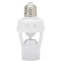 "360° Smart PIR Motion Sensor Bulb Holder | Automatic E27 Light Socket Adapter with Adjustable Timer & Lux Control | Energy Saving Lamp Base for Home & Office". 