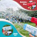 Space Rocket Bazooka Bubble Gun Electric Automatic Bubble Makers Bubbles Machine Toys  Bazooka 2in1 Cap 8 & 36 Holes Bubble Gun Toy For Pool Party Summer Vacations Birthday Party Perfect Gift for Kids  Battery Operated Small Bazooka Boom Feast Bubble Gun. 