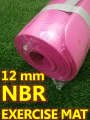 Exercise Mat / Yoga Mat - 12mm NBR Rubber - Extra Length / Anti Slip / Water & Oil Resistant. 