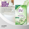 Eu Wax Strips Cucumber 12 Strips. 