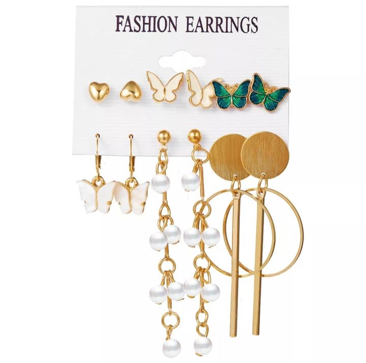 Korean%20Vintage%20Butterfly%20Pearl%20Earrings%20Set%20For%20Women%20Beautiful%20Earrings%20for%20girls%20Circle%20Drop%20Earring%20Gold%20Color%20Acrylic%20Geometric%20Pendant%20Tassel%20Beautiful%20jumkha%20for%20girls%20Trendy%20Jewellery%20-%20Image%202