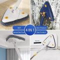 360° Rotatable Adjustable Triangle Multifunctional Cleaning Mop Triangle Mop with Stainless Steel Long Handle Push-Pull Squeezing Cleaning Mop Dry & Wet Mop for Floor Windows Ceiling.. 