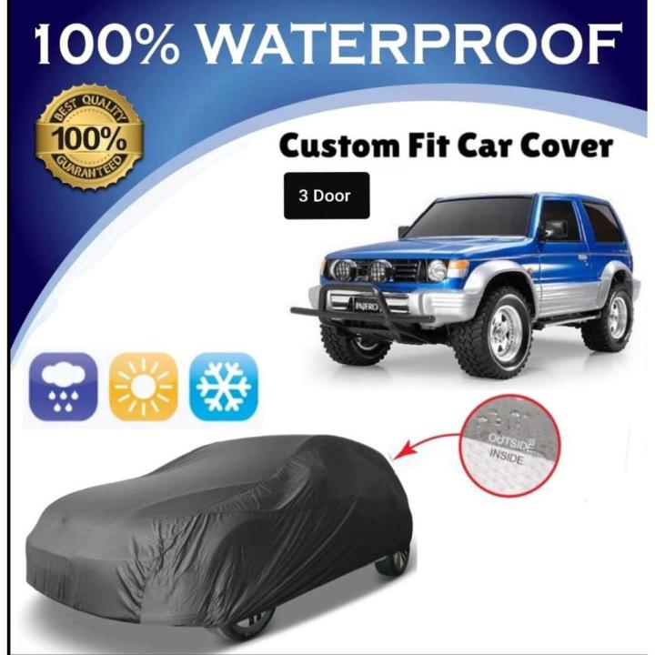 3 Door Water and Dust Proof Car Top Cover - Full Body Cover - Scratchless Quality