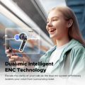 SoundPEATS Clear Wireless Earbuds Bluetooth 5.3 Earphone in Ear Buds, 12mm Drivers Dual Mic with ENC, Clear Calls, Game Mode, 40Hrs Playtime, IPX4, Transparent Design. 