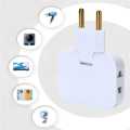 1 Piece Rotate Plug EU Converter 3 in 1 Rotatable Outlet Extender 180 Degree Extension Plug Multi Plug Mini Slim Wireless Outlet Adapter (Plastic). 