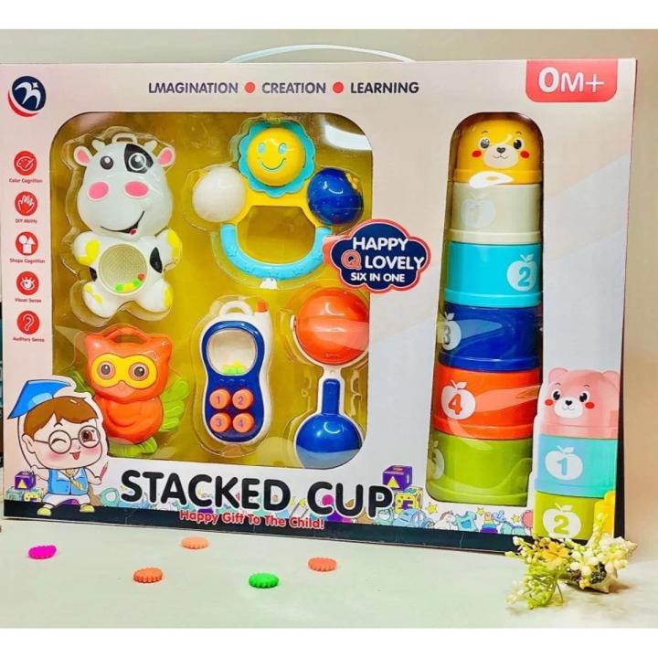 Stacking Rattles Ratels toys Ratels for babies Stacking cups for kids Ratels toys for ...