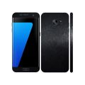 Samsung Galaxy S7 Edge  Black Brushed Metal Texture Mobile Skin. 