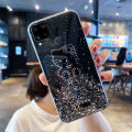 Phone case Realme C12 Shiny Ring Case Glitter Soft Transparent Hello Kitty Cases For Realme C12 Back Cover Stars Moon Girls. 