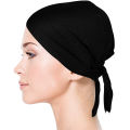 Plain Black Inner Caps for Hijab - Comfortable Muslim Scarf Cap, Black. 
