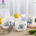 04 Pieces Ceramic Sealed Fresh Bowl Set With Plastic Lid - Multicolor. 
