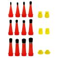 18 Piece Stainless Steel Silicone Caulking Nozzle Applicator Finishing Tip Tool with Accessory Base and Protective Cover. 