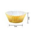 80 Pieces Disposable Golden Aluminium Foil Cup Cake Muffin Liners Baking Accessories. 