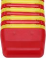 Clatter Pillar musical Wood Sounder, Tooth Wood Type Sounder Percussion Orff Musical Instrument Castanets Clapper for Kids Toddlers Early Education (red) Other Children'S Outdoor Toys. 