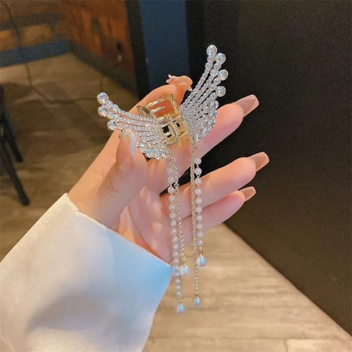 New%20Fashion%20Silver%20Gold%20Buterfly%20Tassel%20pearl%20Hair%20Clip%20Korean%20style%20hair%20accessories%20for%20women%20-%20Image%202