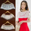 Women Knit Hollow Out Shawl Wrap Wedding Bridal Evening Dress Lace Shawl Wedding Sunflower Lace Scarf Shrug Cape Poncho Eatop. 