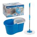 [360 Degree] Magic Spin Mop Bucket with Stainless Steel Rod For Home Cleaning. 