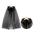 Disney Baby Girl Cloak Cloak Cape with Hood Frozen Elsa Costume Sequined Shawl Halloween Cosplay Clothing Party Accessories. 