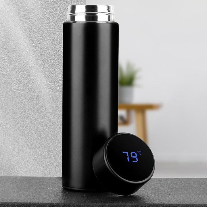 500ML Smart Thermos Water Bottle Led Digital Temperature Display Stainless Steel Coffee Thermal Mugs Intelligent Insulation Cups