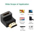 HDMI Female to HDMI Male 90 Degree Right Angle Adapter (L Shape - coupler) (High quality). 