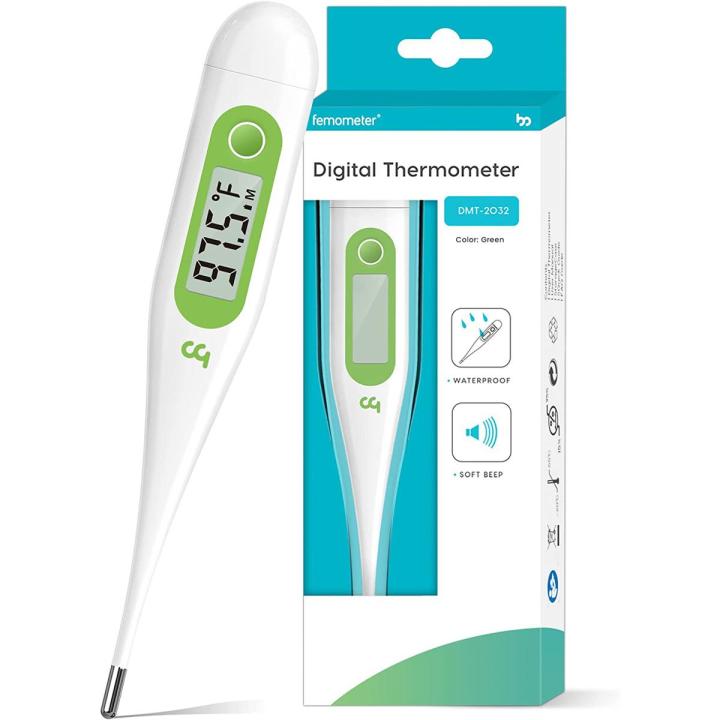 Clinical Digital Baby Thermometer - Flexible Tip and 10 Second Fever Read by Rectal & Oral | Waterproof Medical Thermometer for Infants & Toddlers