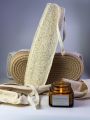 Natural Loofah Back Scrubber, Zero Waste Bathroom, Natural Loofah Back Scrubber Belt, Organic Body Scrubber, Eco-friendly Spa Accessory. 